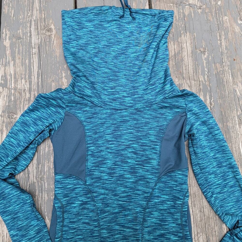 Soybu Activewear Hoodie Women's XS Space Dye Pullover Yoga Top Blue Green - Picture 8 of 8
